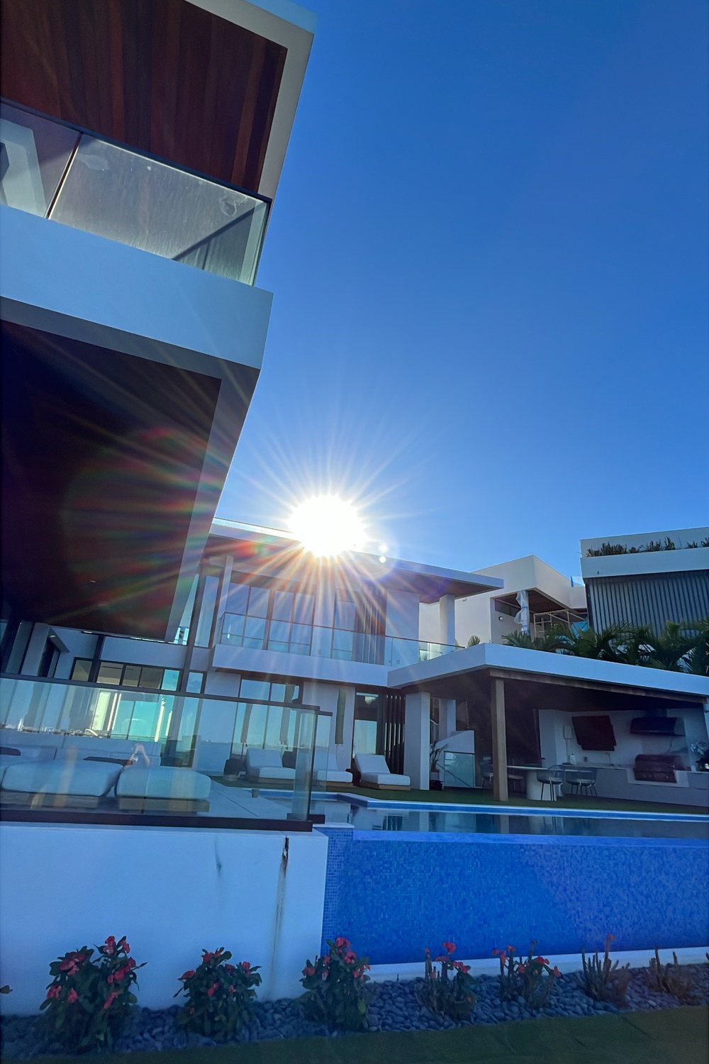Modern South Florida estate exterior painted and sealed by GR Painting