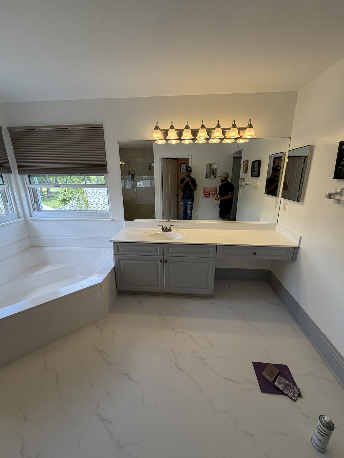 After: Dated master bath, modernised